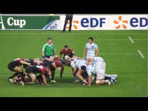 Heineken Cup in Brussels - Saracens V. Racing Metro 92S scrum skills 5