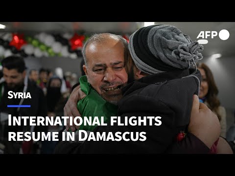 Joy at Damascus airport as Syrians welcome first flight since Assad's ouster | AFP
