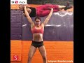 Muscular Girl Lift Her Friend Over The Head