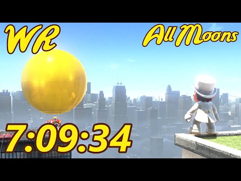 [Former WR] Super Mario Odyssey: All Moons (880) Speedrun in 7:09:34 (No Commentary)