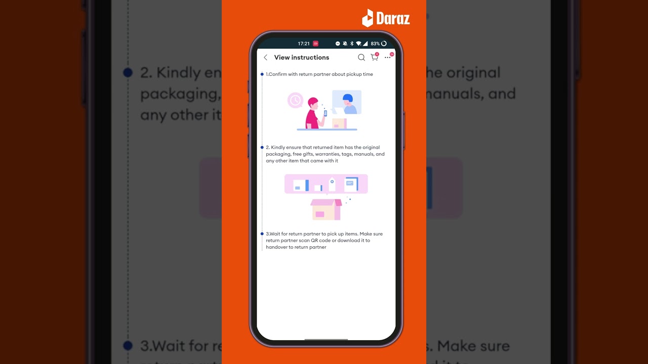 Tracking Return Process Tutorial  -  Know Your Daraz