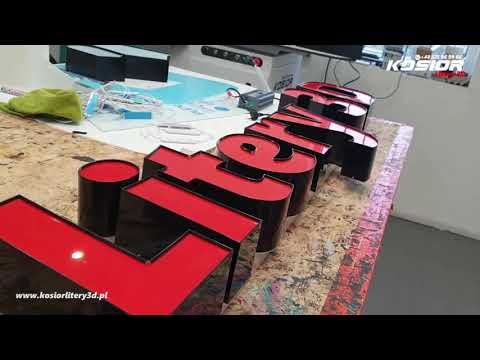 Quality logo manufacturer in Poland Kosior litery 3D channel letter