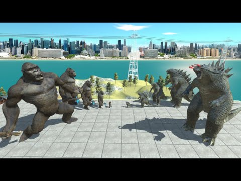Growing King Kong Rescue Goro From Growing Godzilla 2014 - Animal Revolt Battle Simulator