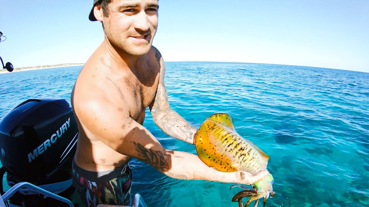 GIANT SQUID CATCH AND COOK Big Reds (New Shimano Fishing Gear) - Ep 92