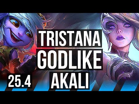 TRISTANA vs AKALI (MID) | Godlike | KR Challenger | 25.4