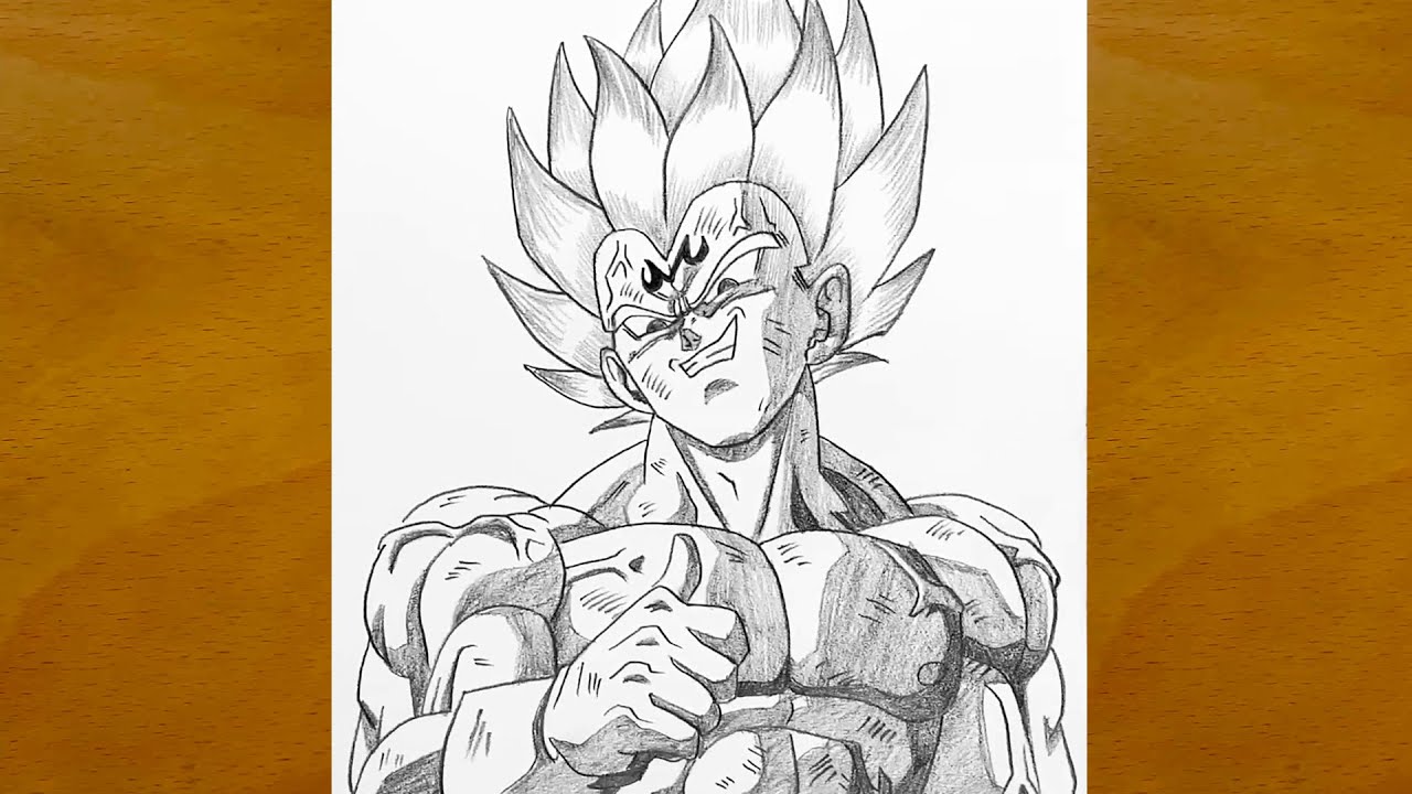 How to Draw Vegeta from Dragon Ball || Easy Anime Drawing || Step-by-Step Art