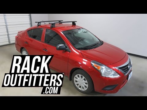 Nissan Versa Sedan with Rhino-Rack Vortex 2500 Roof Rack Crossbars