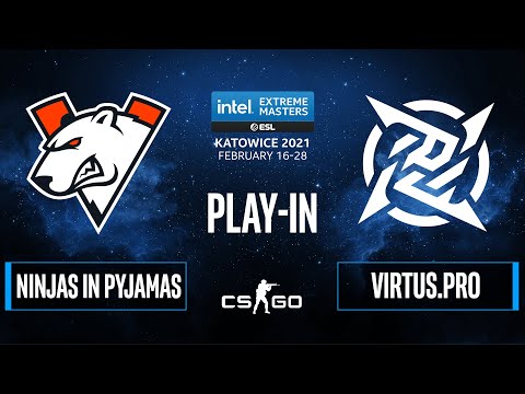 CS:GO - Virtus.pro vs. Ninjas in Pyjamas [Dust2] Map 2 - IEM Katowice 2021 - Play-In