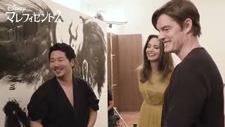 Maleficent Mistress of evil's Angelina Jolie and Sam Riley got a present from Kids in Japan! video
