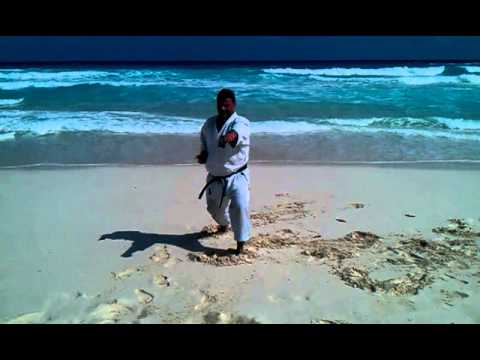 Dejan Nedev performing kata heian oikumi at Cancun Mexico