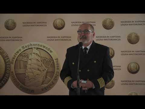 kpt. ż.w. Mariusz Wiktorowicz podczas uroczystości Nagrody im. Kapitana Leszka Wiktorowicza 2021