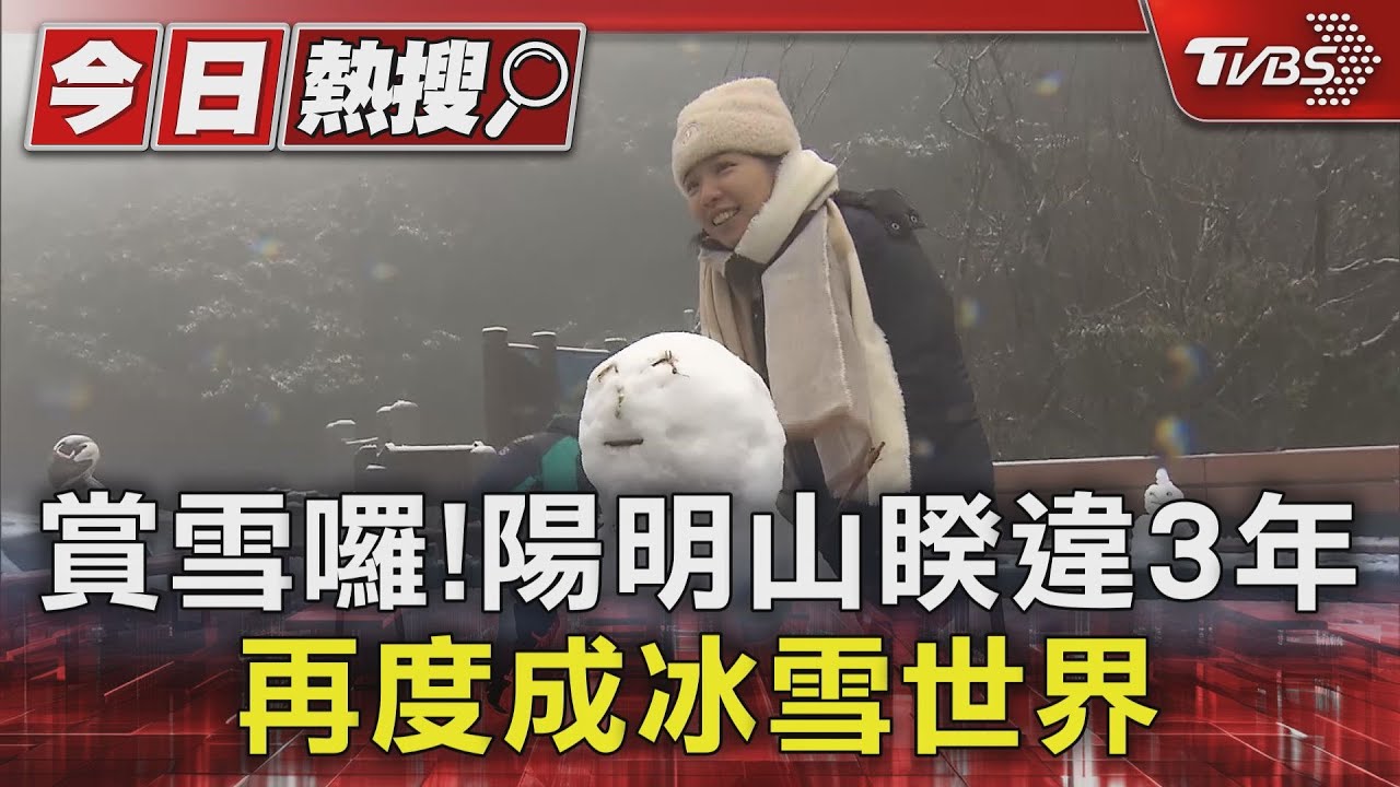 賞雪囉!陽明山睽違3年 再度成冰雪世界