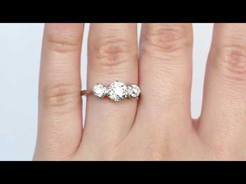 Circa 1920 Edwardian Platinum 1.00ct Old European Brilliant Diamond Engagement Ring