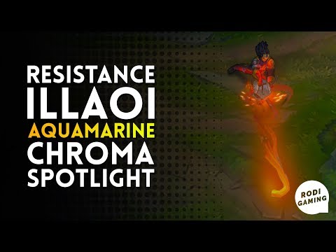 RESISTANCE ILLAOI AQUAMARINE CHROMA SPOTLIGHT - LEAGUE OF LEGENDS
