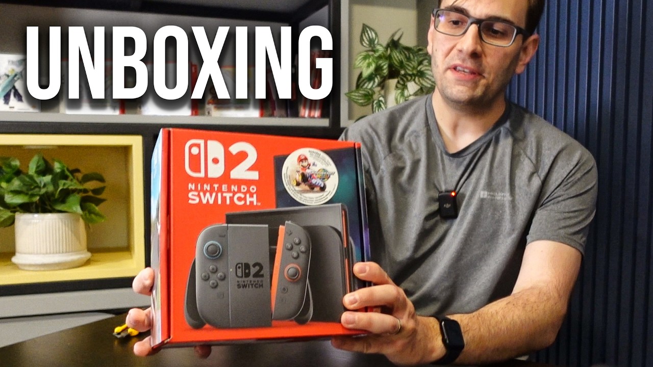 UNBOXING do NINTENDO SWITCH 2 + Jogos + Pro Controller + Camera!!!