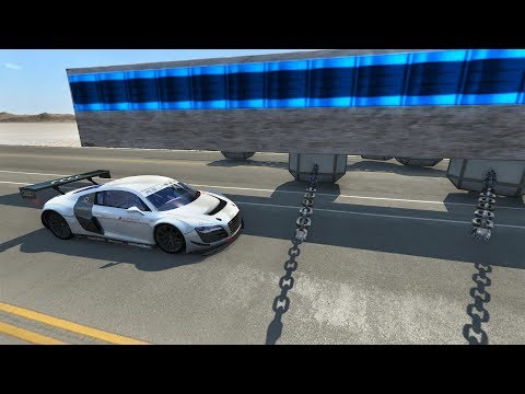 Giant Spinners with Chains & Close Wall Crashes - Beamng drive