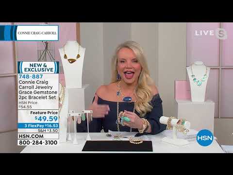 Connie Craig Carroll Jewelry Grace Gemstone 2pc Stretch ...
