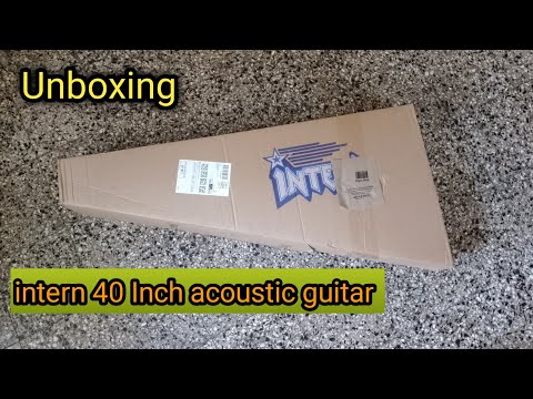 Unboxing my first guitar- intern 40 Inch acoustic guitar/ under 5000