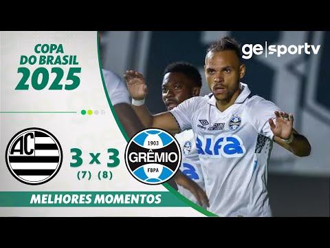ATHLETIC 3 (7) X (8) 3 GRÊMIO | MELHORES MOMENTOS | SEGUNDA FASE DA COPA DO BRASIL 2025 | ge.globo