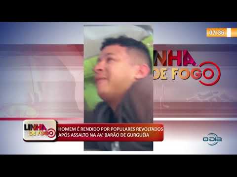 LINHA DE FOGO (07 11) HOMEM É RENDIDO POR POPULARES REVOLTADOS APí“S ASSALTO NA AV. BARíO DE GURGU