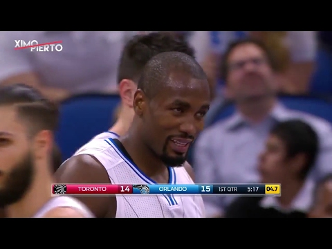 Ibaka Blocks Valanciunas' Dunk Attempt   Raptors vs Magic   February 3, 2017   2016 17 NBA Season