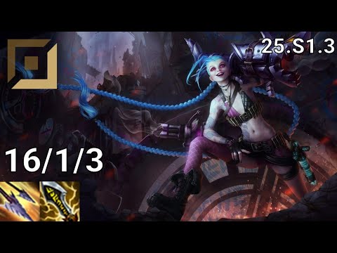Jinx ADC vs Samira - EUW Master | Patch 25.S1.3