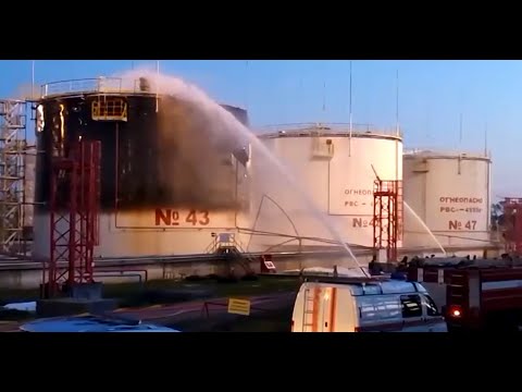 Ukrainian Drones Hit  Il'skii Oil Depot in Krasnodar, Russia