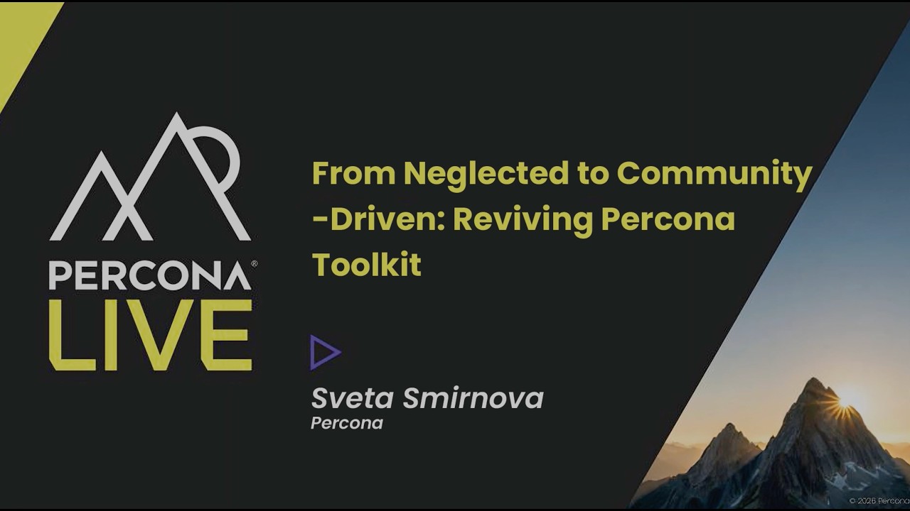 From Neglected to Community-Driven: Reviving Percona Toolkit