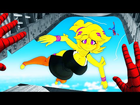 We THROW Strange FNAF Animatronics Off a PLANE... (Bonelab Mods)