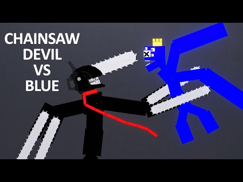 CHAINSAW MAN vs BLUE Who Is Stronger? - Roblox Rainbow Friends - People Playground