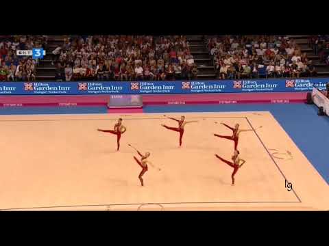 Group Azerbaijan 2 Hoops 3 Clubs Final World RG Championships Stuttgart 2015