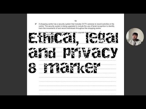 How to answer the 8 marker on Ethical, Environmental, Cultural and Legal Issues of Computing