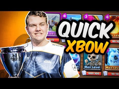 ONLY 12 WINS! 2.9 Super Quick X-Bow Cycle Deck LIVE Grand Challenge Gameplay - Clash Royale
