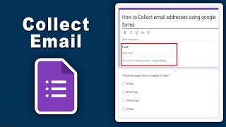How to Collect email address using google forms