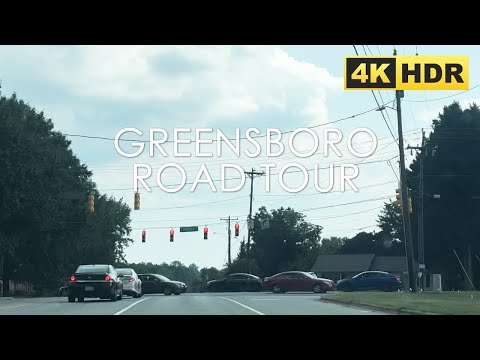 Greensboro Driving Tour - North Carolina, USA | 4K HDR
