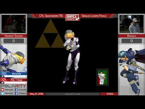 CFL Smackdown 176 Melee - Barraca (Marth) vs Kels (Sheik) - Losers Finals