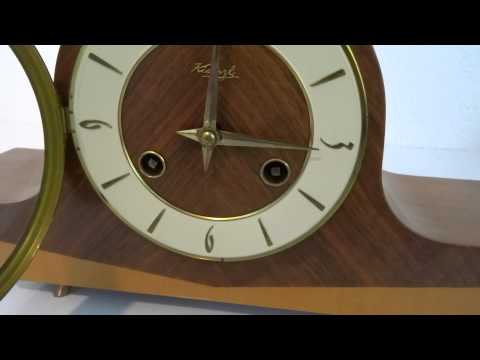 Kienzle German Mid Century Retro Design Mantel Clock 8 Day Chime