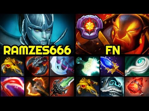 RAMZES666 Phantom Assassin vs Master Tier Ember Spirit — Full Slotted Battle 7.27 Dota 2