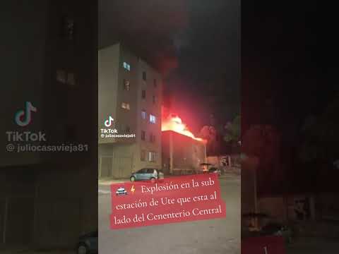 Barrio Sur, Montevideo, Uruguay 🇺🇾 incendio en Sub estación de UTE 7/12/25 (video: Julio Casavieja)