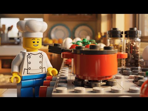 Must Try Italian Breakfast! ❤️🧱 Shakshuka Egg Sandwich Recipe in LEGO Cooking ASMR