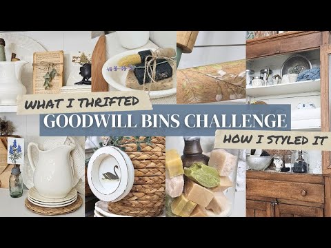 What I thrifted from the Goodwill bins & how I styled it •  High End home decor on a budget