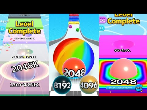 MAX LEVELS: Ball Run 2048 vs Ball Run Infinity vs Number Ball Games Ball Run 3D all levels gameplay
