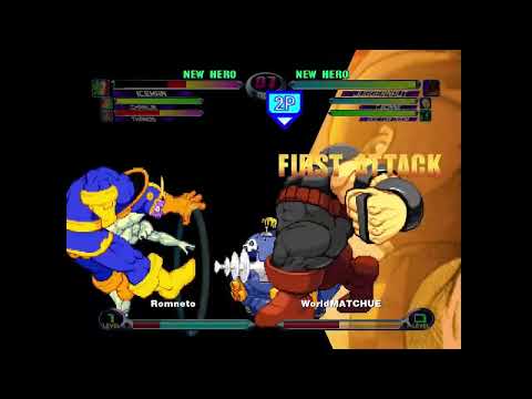 MvC2: Worldmatchue - Juggernaut + Tron 185% HC Combo in 1 sec .:3.14.23:.