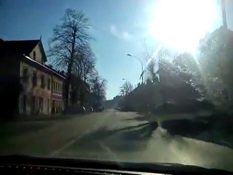 Karlovac:Drive through the town Part 1/2  27.12.2015. co driver view