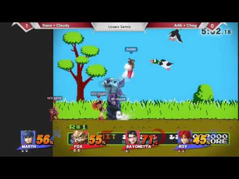 SP49 2v2 - Dano (Marth) & Cloudy (Roy) Vs. Artik (Fox) + Chag (Bayonetta) Losers Semis - Smash 4