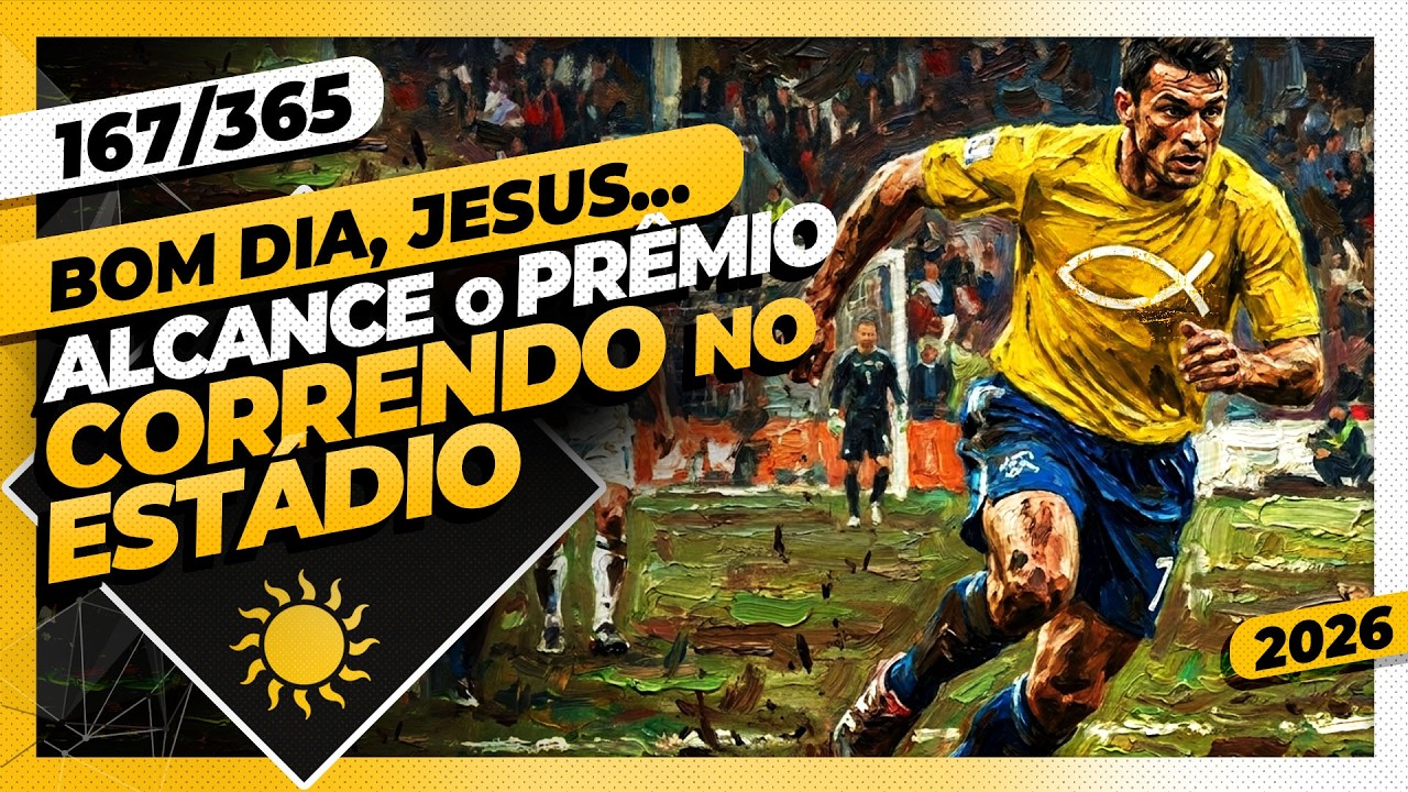 ALCANCE O PRÊMIO: CORRENDO NO ESTÁDIO - Bom dia, Jesus! 167/365 (2026)