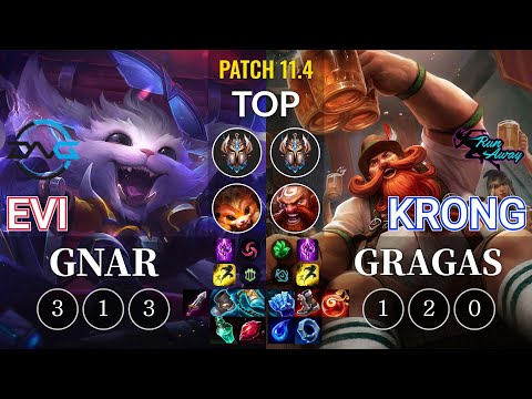 DFM Evi Gnar vs RNW KronG Gragas Top - KR Patch 11.4
