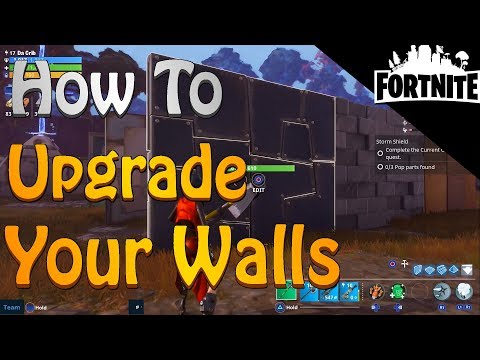 How To Upgrade Your Walls In Fortnite (Side by Side Comparison) Video