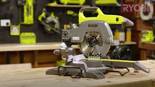 How to Unlock & Lock the Saw Handle of a Ryobi R18MS184-0 Mitre Saw