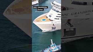MSC GRANDIOSA  navio cruzeiro  Santos Salvador Buzios @cruzeiros2025  maior #drone #shorts